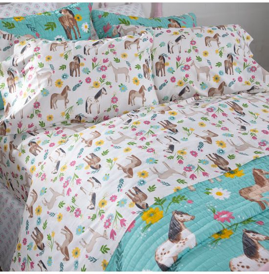 Horse Girls Daisy Pony Sheet Set