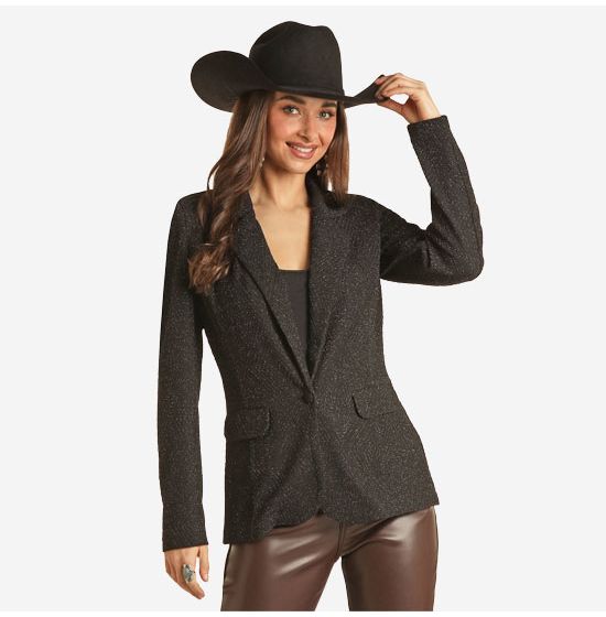 Rock & Roll Denim Shimmer Cowgirl Blazer