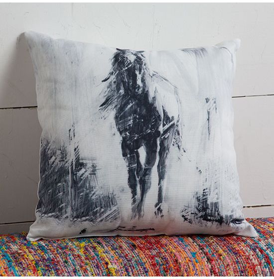 Rustic Stallion 18x18 Pillow