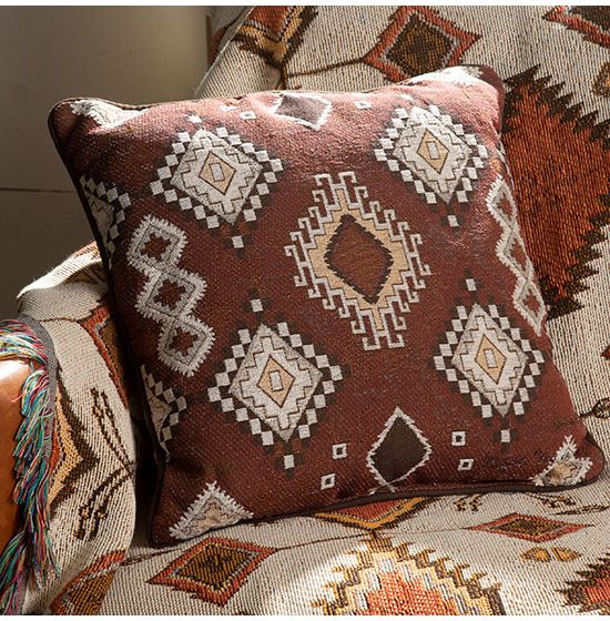 Native Tapestry Woven 17x17 Throw Pillow