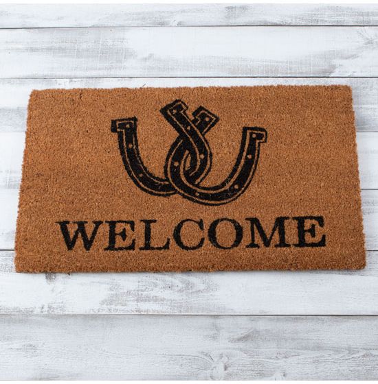 Horseshoe Welcome 17x29 Coir Door mat