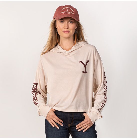 Wrangler Yellowstone Brand Cropped Hoodie