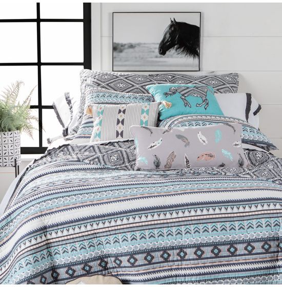 Welcome To The Montana Grey Southwest, Southwest Queen Bedding