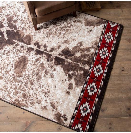 Tumbleweed Trail Border Cowhide Rug by American Dakota