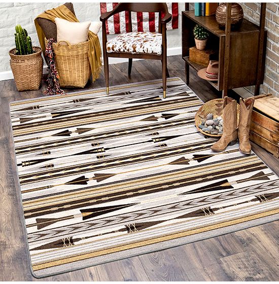 Tucson Pass Gray Arrows Rug