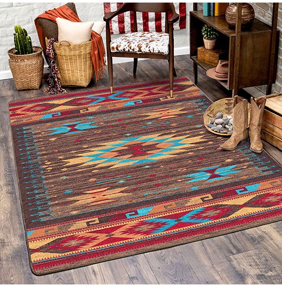 Espuela Turquoise Rug by America Dakota