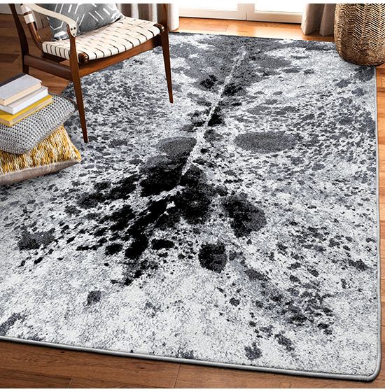 American Dakota Pioneer Longhorn Black and White Rug