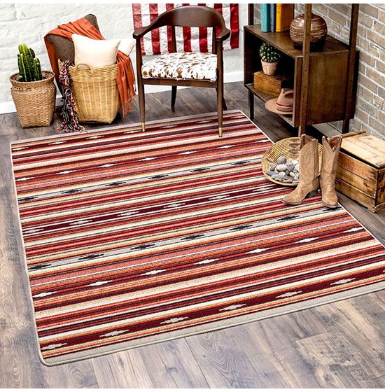 Remington Red Stripe Rug