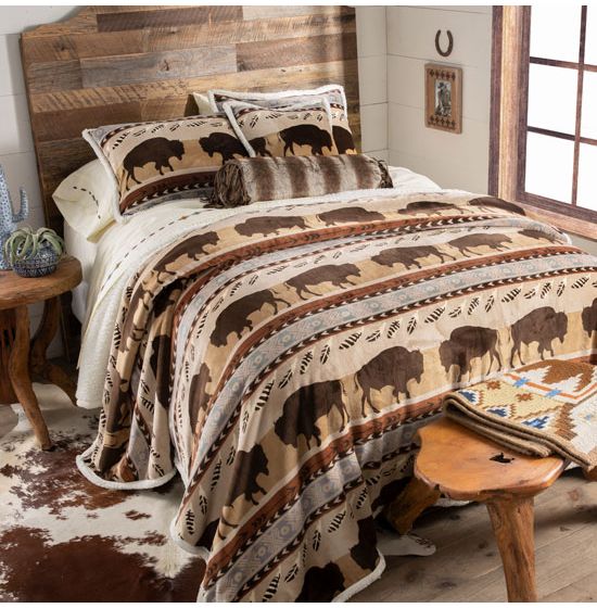 Buffalo Plush Sherpa Comforter Set by Wrangler