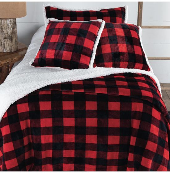 Red Buffalo Plaid Comforter Set, Red Plaid Bedding King