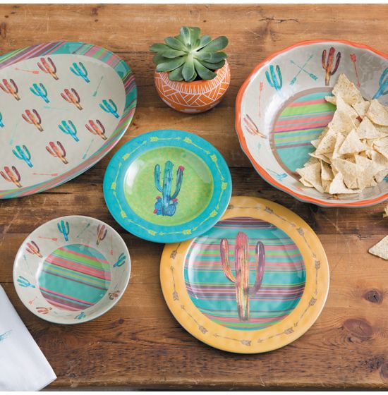 Cactus dinnerware on sale