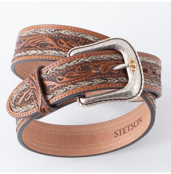 Stetson Tooled Belt