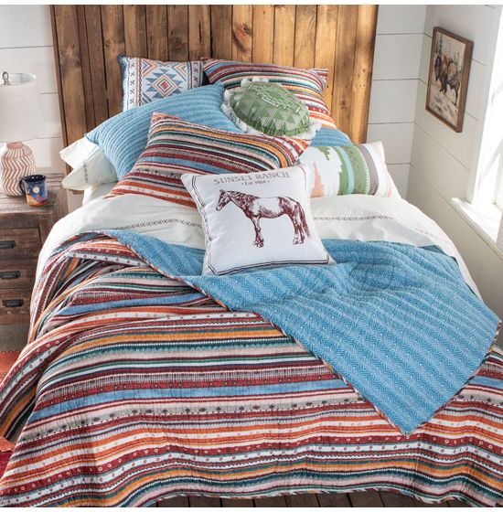 Yuma Southwest Stripes Quilted Bedding Collection