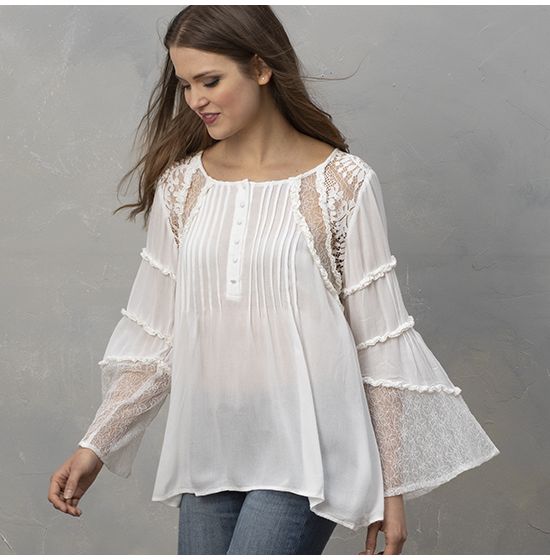 Country Grace Holiday Party Lace Top
