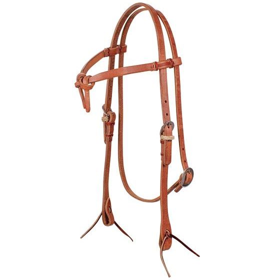 Berlin Knotted Harness Leather Browband Headstall