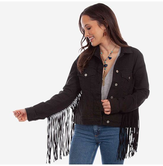 Scully Women's Black Fringe Jacket