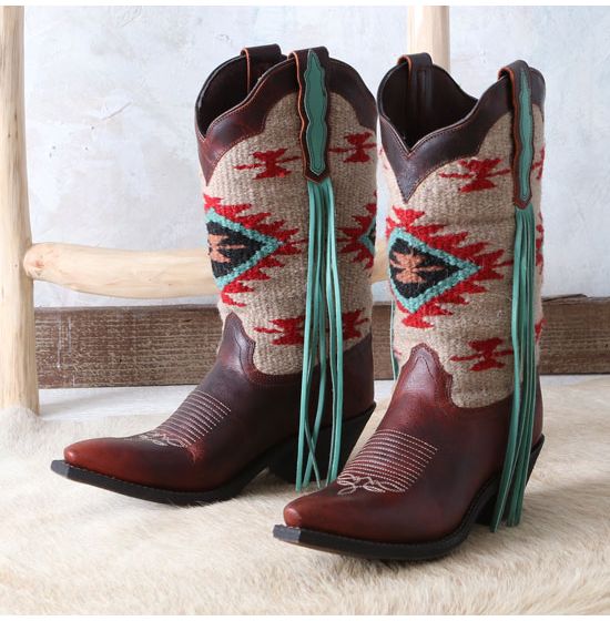 Laredo Aztec Fabric Boots