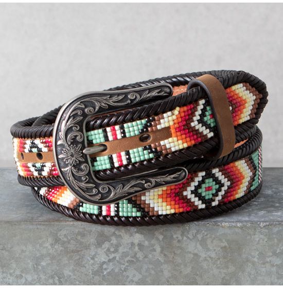 Nocona Beaded Aztec Belt