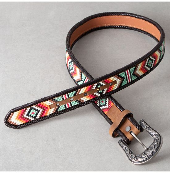 Nocona Beaded Aztec Belt