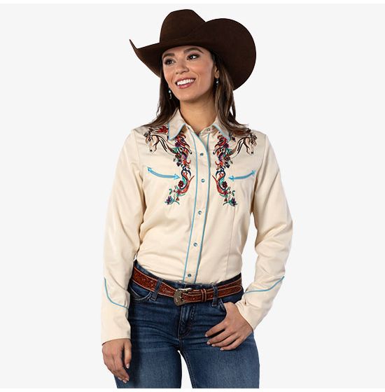 Scully Horse Embroidery Top