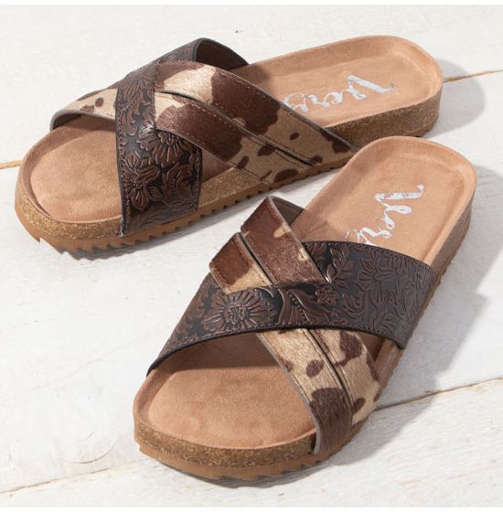 Very G Brown Cow Ari Sandals