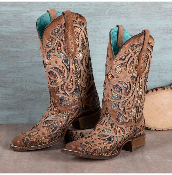 Corral Multi Color Glitter Boots