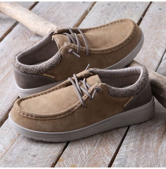 Hey Dude Polly Shoes Suede Chestnut