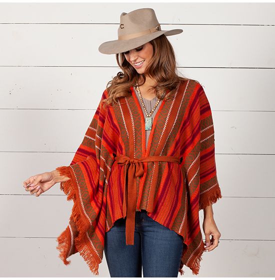 Rock & Roll Cowgirl Holiday Poncho