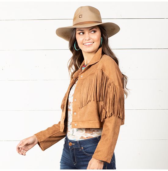 Atwood Suede Fringe Button Jacket