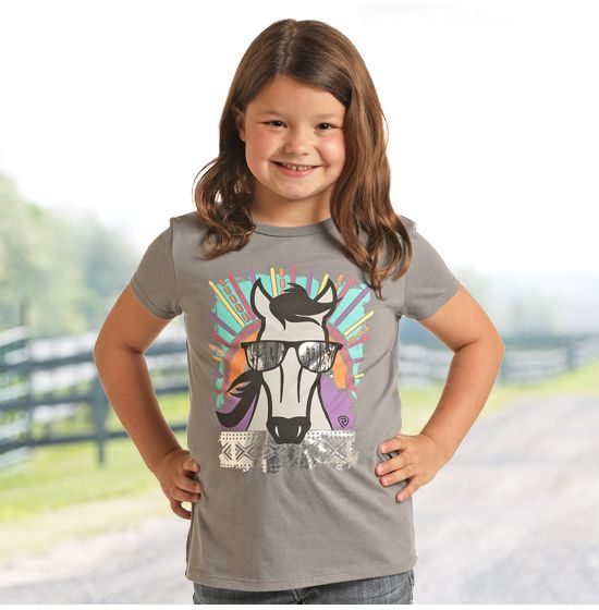 Rock & Roll Cowgirl Girls' Popular Pony Tee