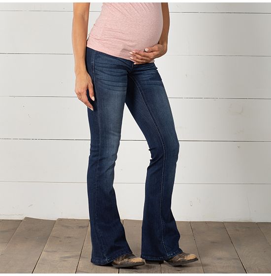 KanCan Keisha Maternity Mid Rise Flare Jeans