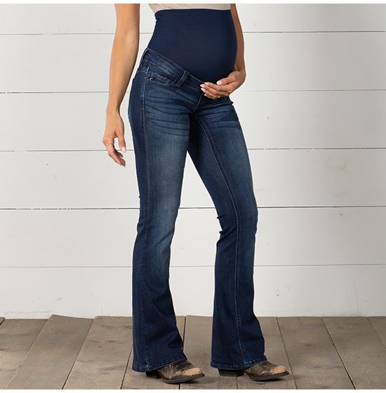KanCan Keisha Maternity Mid Rise Flare Jeans