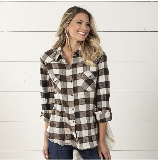 Bonita Plaid Top