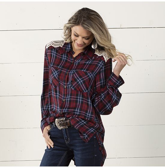 Country Chic Plaid Top