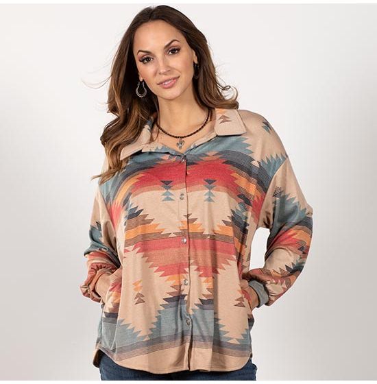 Cara Diamond Aztec Top