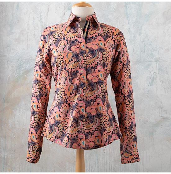 Peach Paisley Show Top