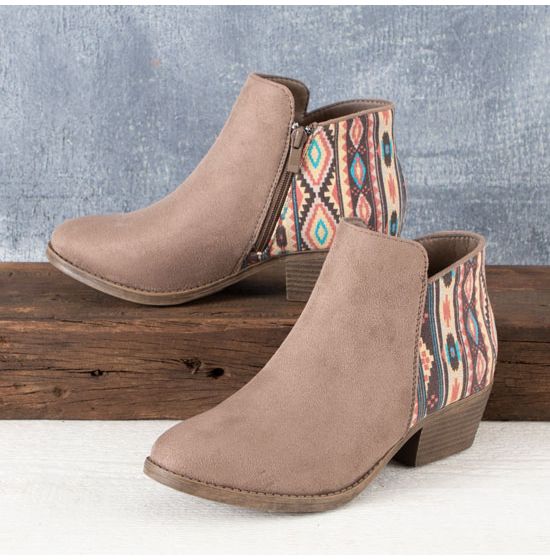 Corkys Pink Aztec Prevail Booties