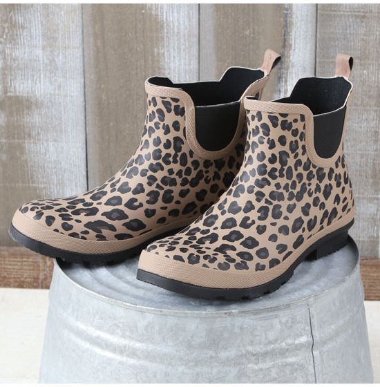 Corkys Leopard Yikes Rain Boots