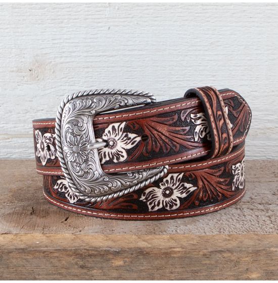 Roper Yucca Valley Floral Tooled Belt