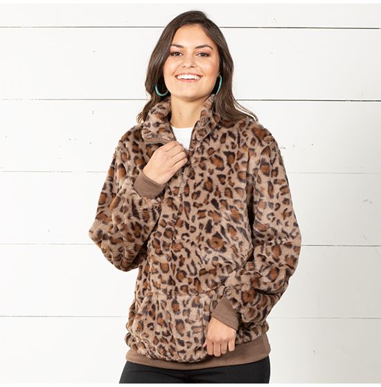 Untamed Leopard Sherpa Pullover