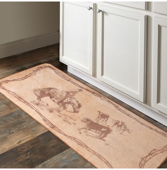 Rodeo Cutting Cream 24x60 Bath and Kitchen Runner