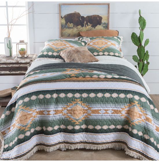 Zuma Southwest Ruffle Quilt Set