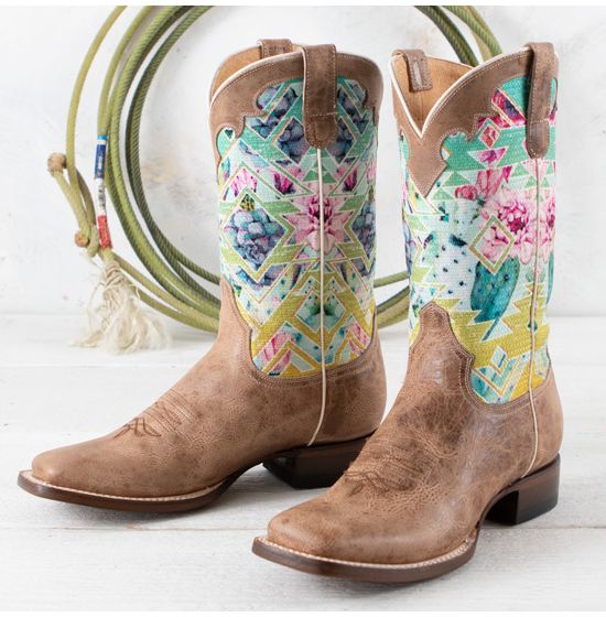 Roper Cactus Flowers Amore Boots