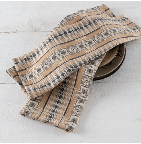 Harding Tan Dish Towel Set of 2 by Pendleton