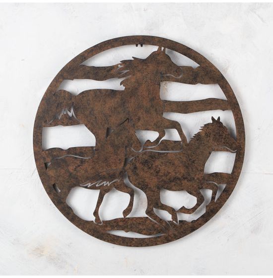 Lasercut Metal Horses Indoor/Outdoor Wall Decor