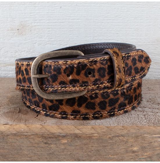 Wild Child Leopard Print Hair-On Belt