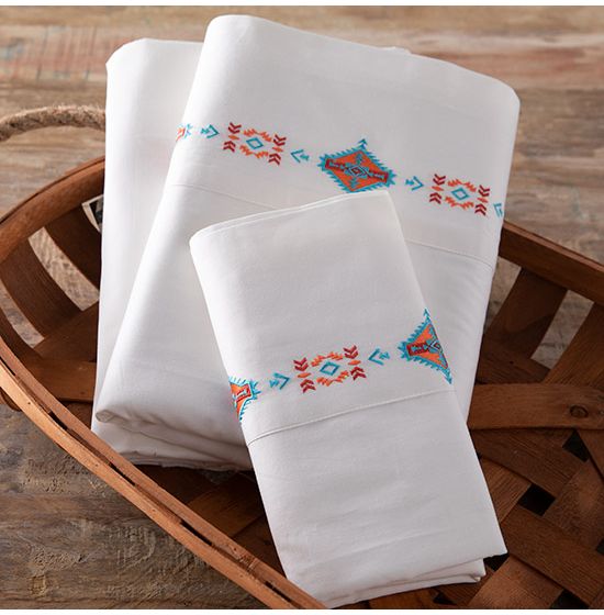 Embroidered Taos Sheet Set