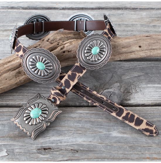 Ariat Leopard Concho Belt