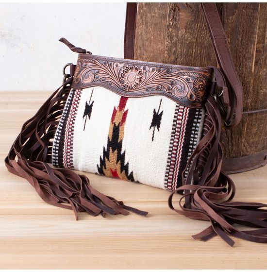 American Darling Crossbody Hand Carved Leather Fringe Purse for Women  Western Handbags Purses Clutch Shoulder Bags, Brown: : Fashion