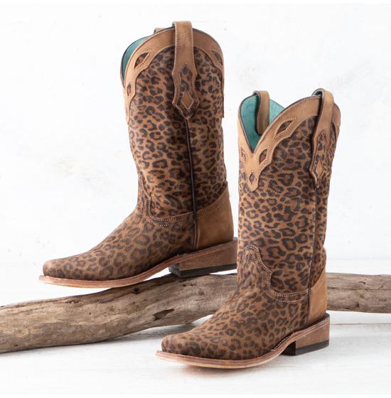 Corral Sand Leopard Print Boots